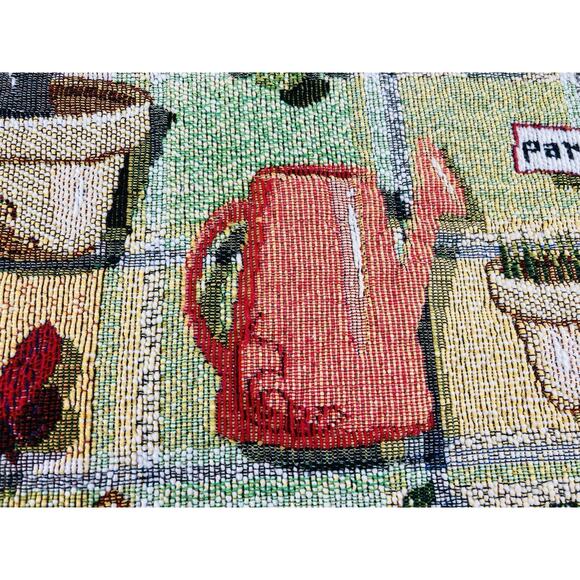 Placemats Set 6 Herb Garden Theme Bird Butterflies Red Hat Park B Smith Tapestry - Picture 4 of 10